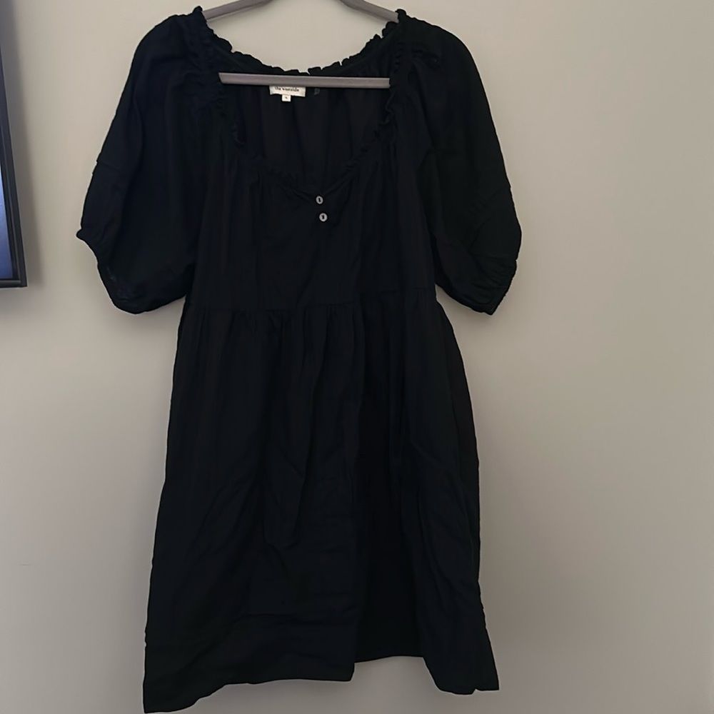 The westside collection black cotton dress; large; worn once